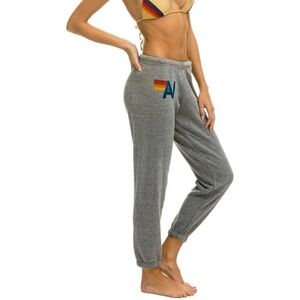 Aviator Nation Logo Sweatpants Heather Grey Size M
